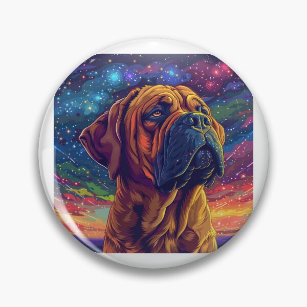 Item preview, Colorful Bullmastiff puppy dog designed and sold by MendaciousMina.