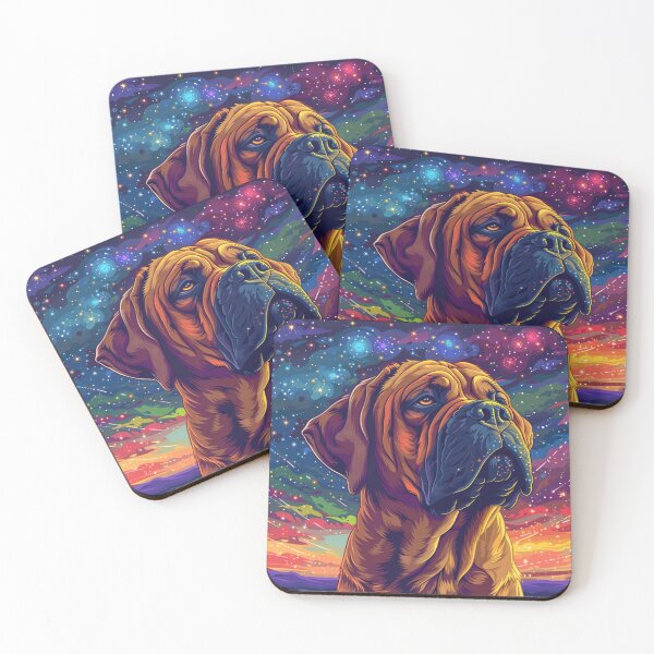 Item preview, Colorful Bullmastiff puppy dog designed and sold by MendaciousMina.