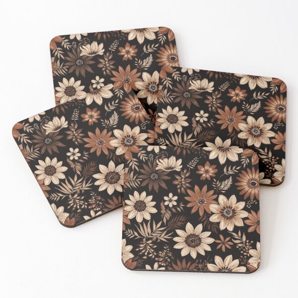 Item preview, Chocolate Flavored Flowers Pattern designed and sold by Eclectic Monkey.