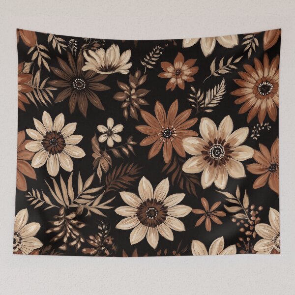 Item preview, Chocolate Flavored Flowers Pattern designed and sold by Eclectic Monkey.