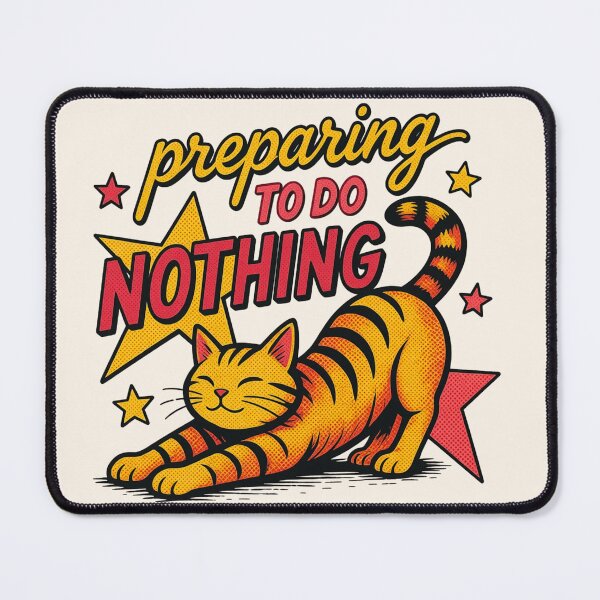 Item preview, Funny Cat Stretching Preparing To Do Nothing designed and sold by legendaryskins.