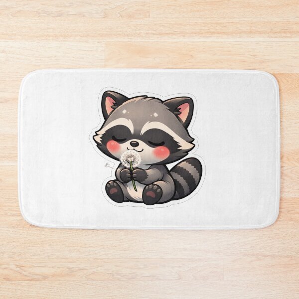Item preview, Cute Raccoon Holding A Delicate Dandelion designed and sold by Owcomm.