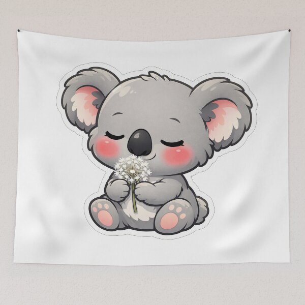 Item preview, Cute Little Koala Holding A Dandelion designed and sold by Owcomm.