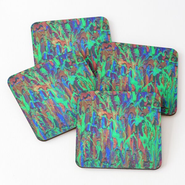 Item preview, Neon Glow Paint Splash Abstract | UV Reactive Drip Art designed and sold by pbchan.
