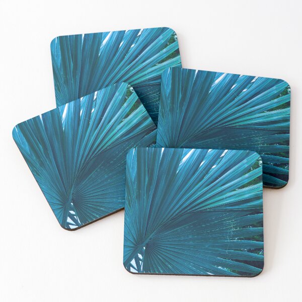 Item preview, Turquoise-Blue Hues Tropical Island Palm Leaf Art designed and sold by DEC02.