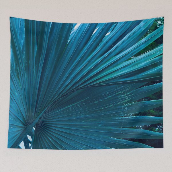 Item preview, Turquoise-Blue Hues Tropical Island Palm Leaf Art designed and sold by DEC02.