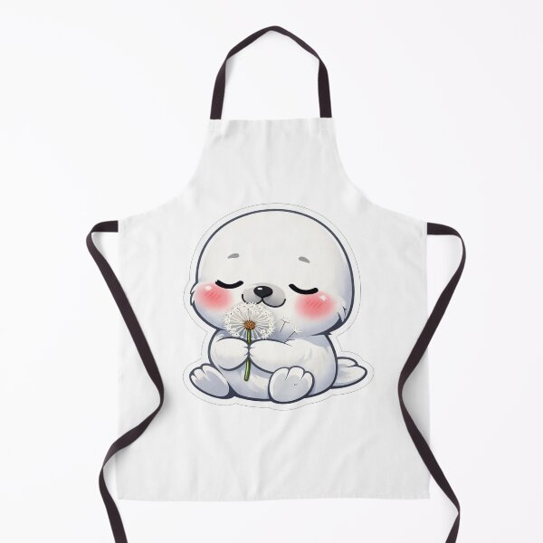 Item preview, Cute Baby Seal Holding White Dandelion designed and sold by Owcomm.