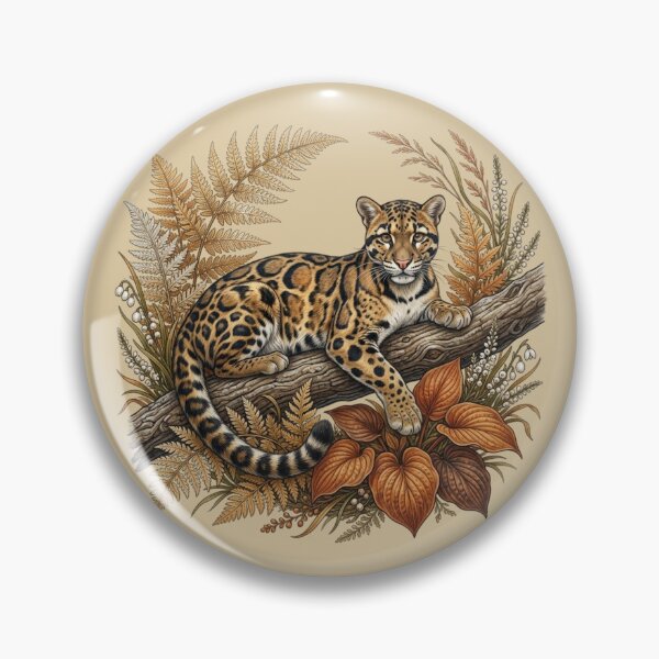 Item preview, Botanical Clouded Leopard Autumn Foliage Nature Design designed and sold by BirdsnStuff.