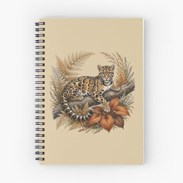 Item preview, Botanical Clouded Leopard Autumn Foliage Nature Design designed and sold by BirdsnStuff.
