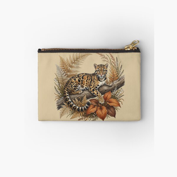 Item preview, Botanical Clouded Leopard Autumn Foliage Nature Design designed and sold by BirdsnStuff.