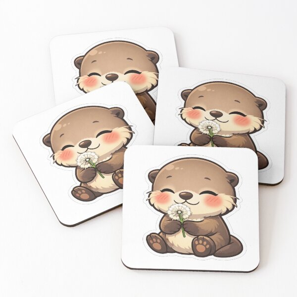 Item preview, Cute Little Otter Holding A Dandelion designed and sold by Owcomm.