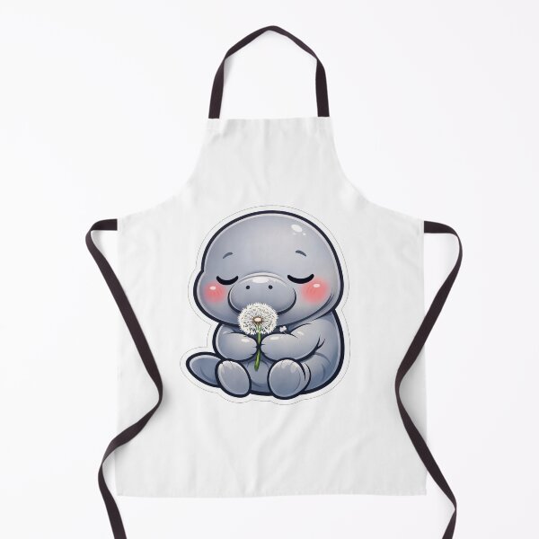 Item preview, Cute Little Manatee Holding A Dandelion designed and sold by Owcomm.