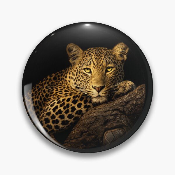 Item preview, Majestic Leopard on Tree Branch | Dramatic Wildlife designed and sold by Myra365Art.
