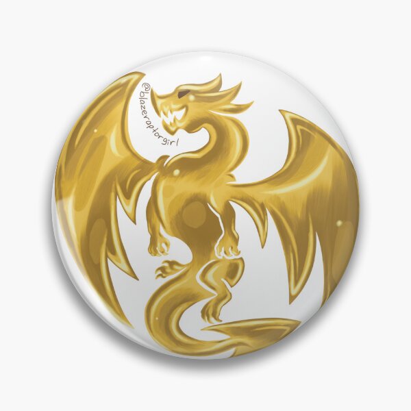 Item preview, Gold Dragon Sticker Pack – Metallic Fantasy Dragons ( 8 Stickers) designed and sold by BlazeraptorGirl.