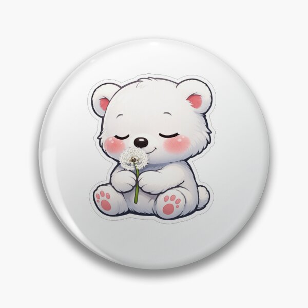Item preview, Cute White Bear Holding A Dandelion designed and sold by Owcomm.