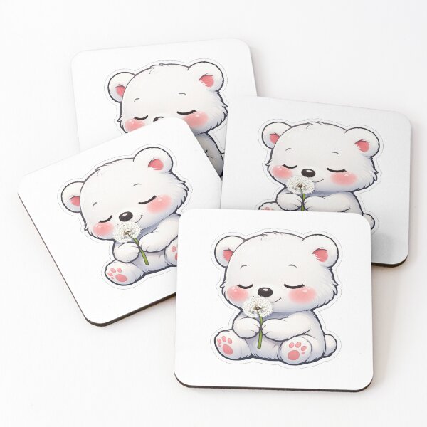 Item preview, Cute White Bear Holding A Dandelion designed and sold by Owcomm.