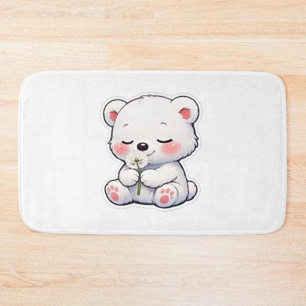 Item preview, Cute White Bear Holding A Dandelion designed and sold by Owcomm.