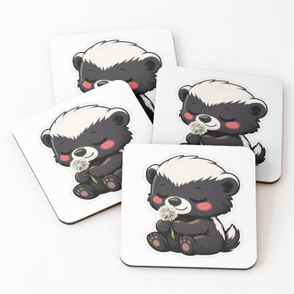 Item preview, Cute Baby Honey Badger Holding Dandelion designed and sold by Owcomm.