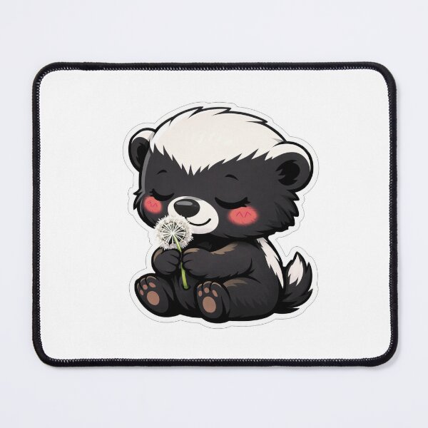 Item preview, Cute Baby Honey Badger Holding Dandelion designed and sold by Owcomm.