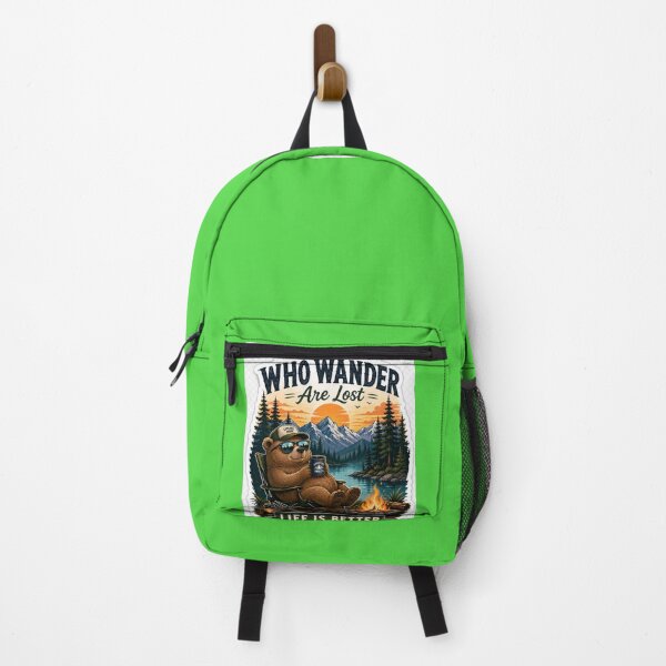 Item preview, Camping Bear Retro Sticker designed and sold by Dream Design Store.