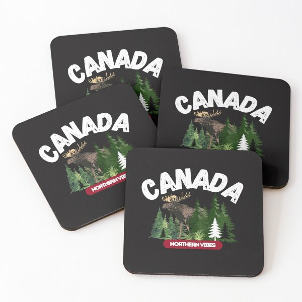 Item preview, CANADÁ Camiseta Northern Vibes con alce designed and sold by RteesStudio.