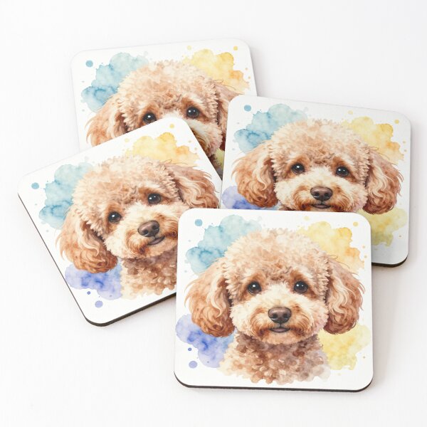 Item preview, Watercolor Cavoodle Portrait with Color Splash designed and sold by ZoesPlace.