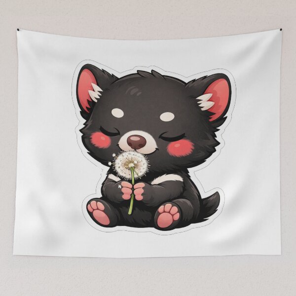 Item preview, Cute Red Panda Holding Dandelion Flower designed and sold by Owcomm.