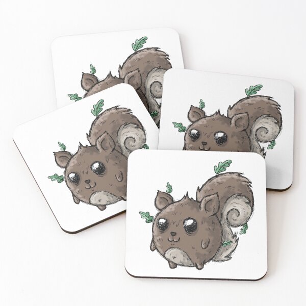 Item preview, Squirrel Kids Cute Woodland Rodent Holding Acorn Nut designed and sold by MandrakeCreati.