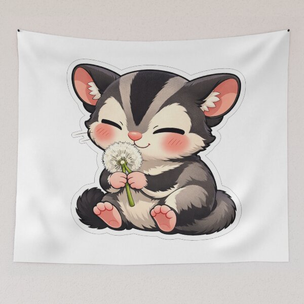 Item preview, Cute Sugar Glider Holding A Dandelion designed and sold by Owcomm.
