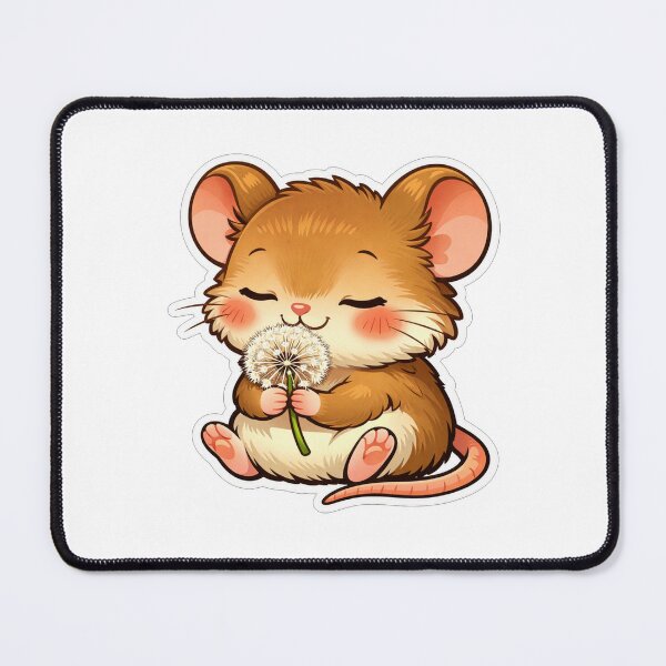 Item preview, Cute Little Mouse Holding A Dandelion designed and sold by Owcomm.