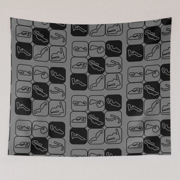 Item preview, Racing Circuits Grid Pattern F1 Track Layouts designed and sold by LifeVectory.