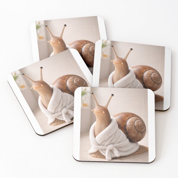 Item preview, Cozy Bathrobe Snail designed and sold by Sillytoe.