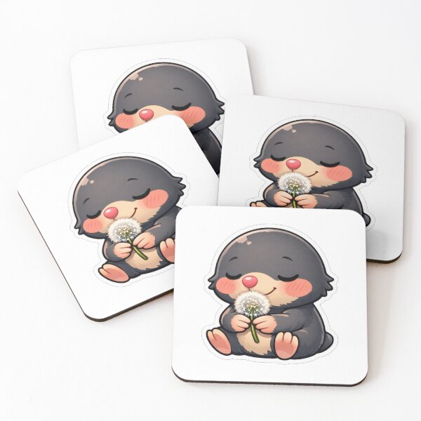Item preview, Cute Little Mole Holding A Dandelion designed and sold by Owcomm.