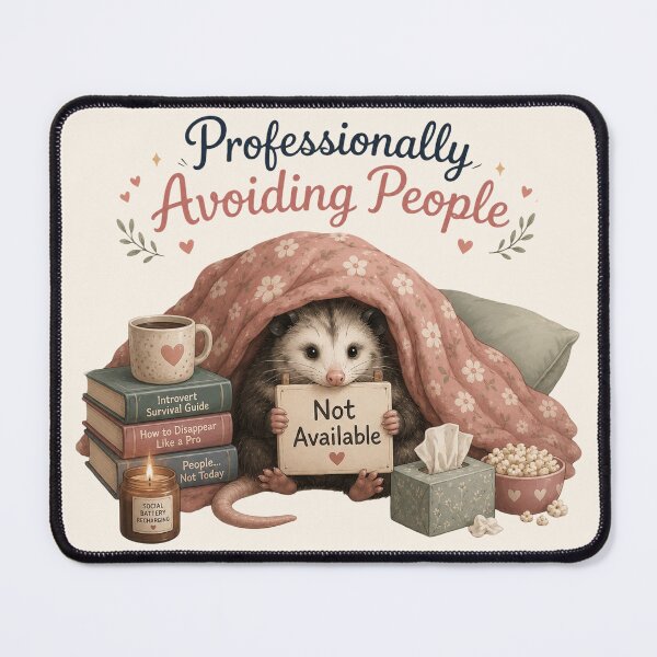 Item preview, Funny Introvert Opossum Professionally Avoiding People designed and sold by legendaryskins.