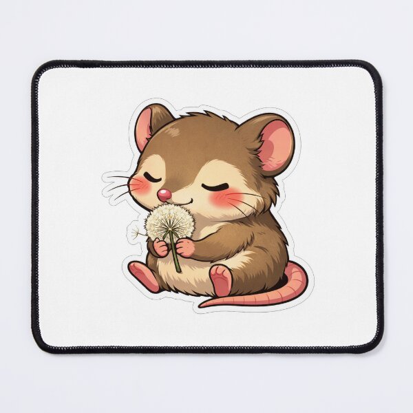 Item preview, Cute Mouse Holding A Fluffy Dandelion designed and sold by Owcomm.
