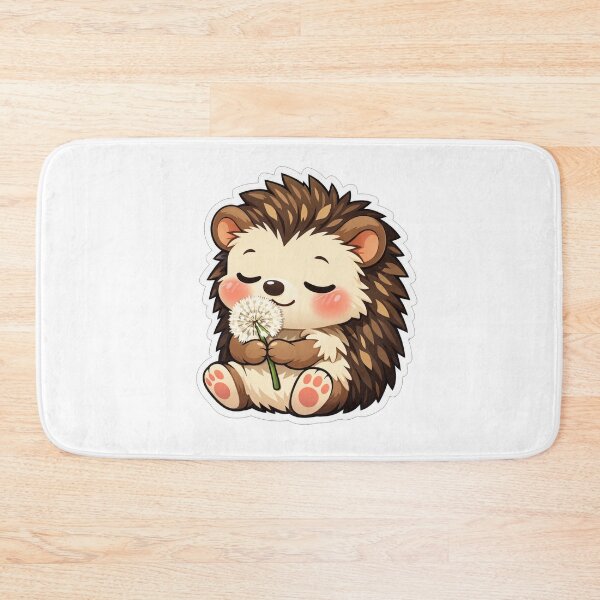 Item preview, Cute Little Hedgehog Holding Dandelion Flower designed and sold by Owcomm.