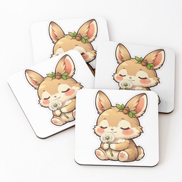 Item preview, Cute Bunny Holding White Dandelion Flower designed and sold by Owcomm.