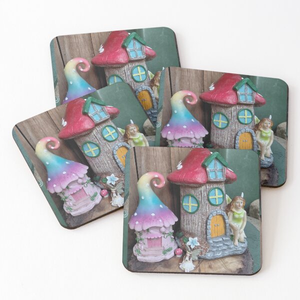 Item preview, Whimsical Fairy Mushroom Houses | Enchanted Cottagecore Fantasy Art designed and sold by pbchan.