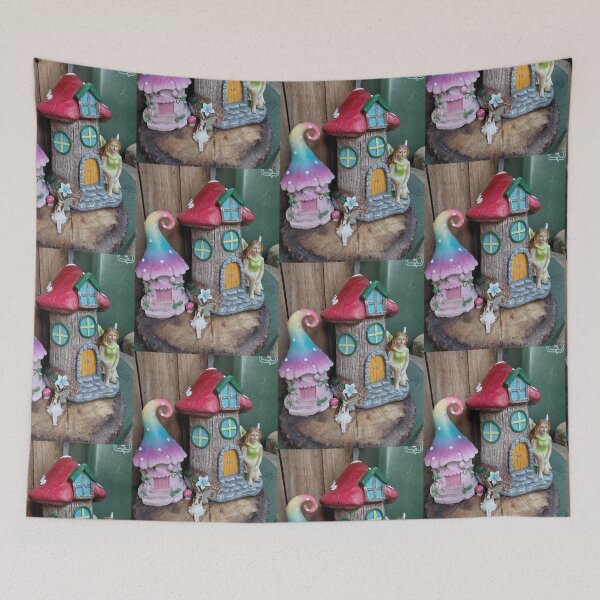 Item preview, Whimsical Fairy Mushroom Houses | Enchanted Cottagecore Fantasy Art designed and sold by pbchan.