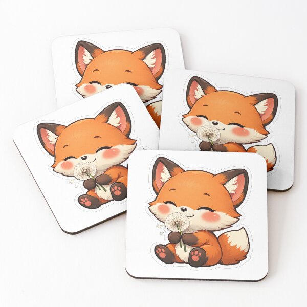 Item preview, Cute Baby Fox Holding Dandelion Fluff designed and sold by Owcomm.