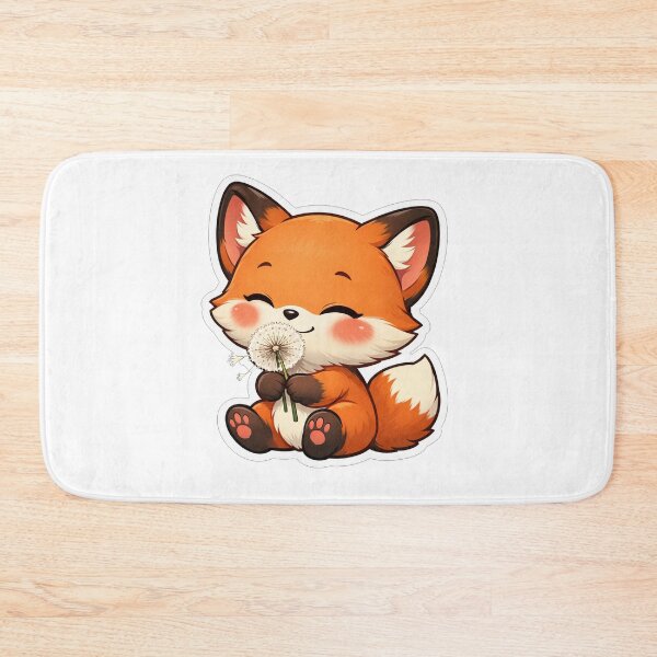 Item preview, Cute Baby Fox Holding Dandelion Fluff designed and sold by Owcomm.