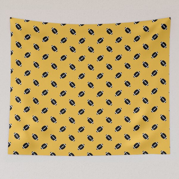 Item preview, Black and Yellow Football Polka Dot - Game Day Pattern designed and sold by 3hornCreations.