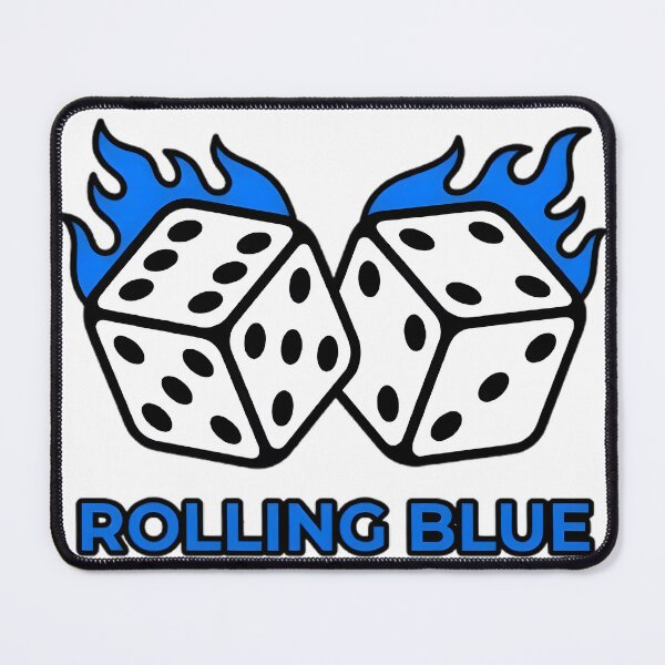 Item preview, Rolling Blue Flaming Dice - Blue Flames Lucky Dice Tattoo Art designed and sold by smouzy.