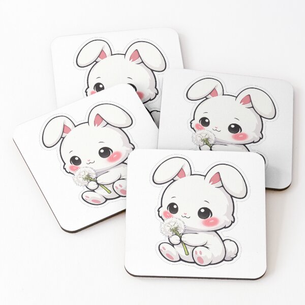 Item preview, Cute White Bunny Holding A Dandelion designed and sold by Owcomm.