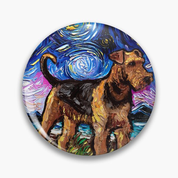Item preview, Airedale Night designed and sold by AjaTrier.