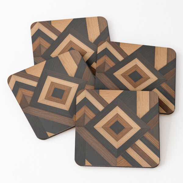 Item preview, Mid-Century Geometric Wooden Mosaic designed and sold by LaJacke.