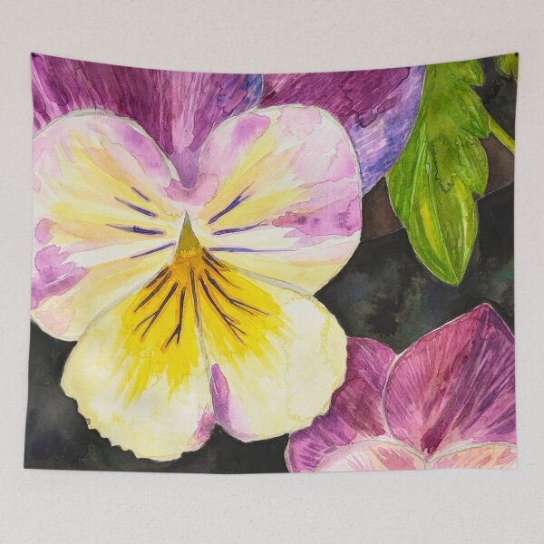 Item preview, Watercolor Purple & Yellow Pansy designed and sold by Acadianpurls.