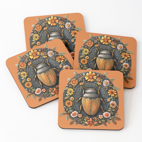 Item preview, A scarab among flowers designed and sold by FoldedRainbow.