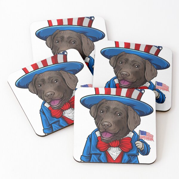 Item preview, Chocolate Labrador Retriever 4th of July chocolate lab designed and sold by whyitsme.
