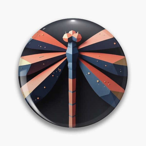 Item preview, Navy Coral Abstract Dragonfly - 3D Layered Paper Art Wall Decor designed and sold by Xenovita.